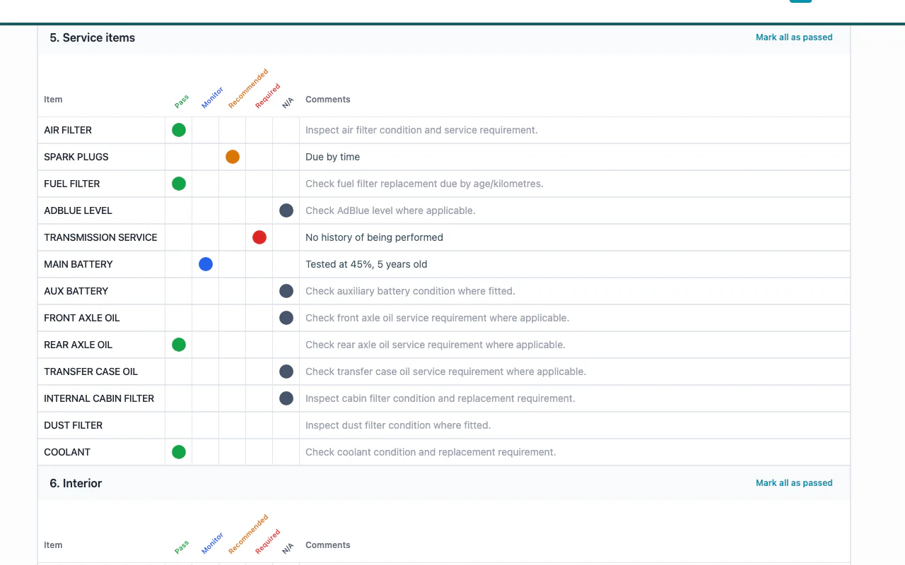 Advanced Inspection Reports